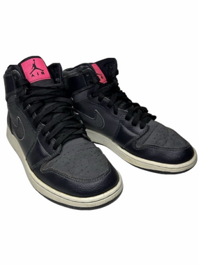 Nike Air Jordan 1 Black Pink High-Top Sneakers Running Shoes Activewear Boy 3.5